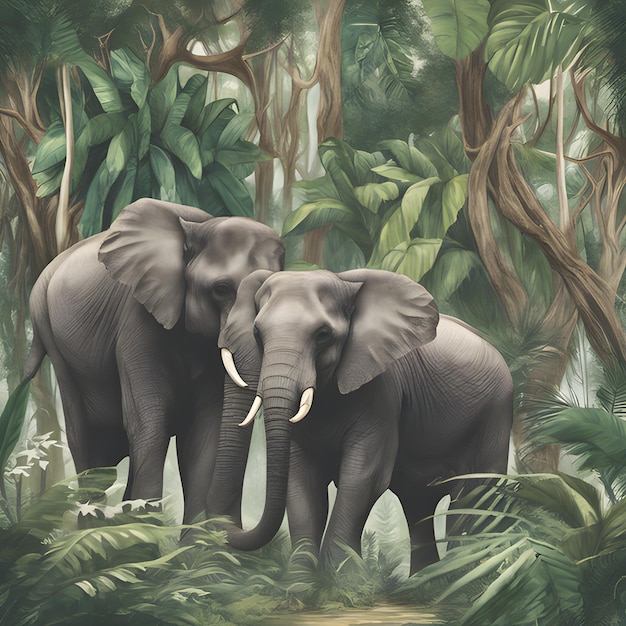 정글 코끼리