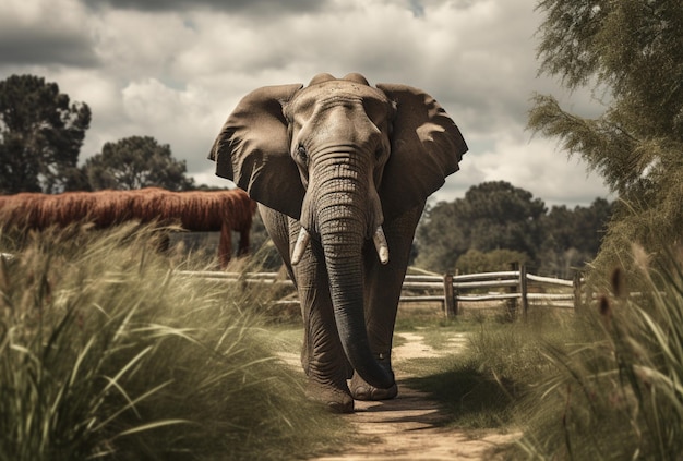 elephants on traditional farms