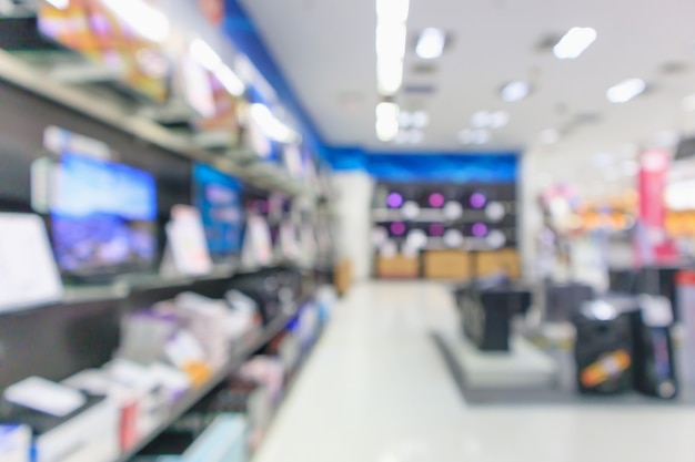 eletronic department store blurred background