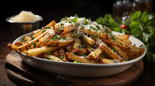 Elevate the humble French fry with a luxurious twist by adding truffle oil and grated Parmesan