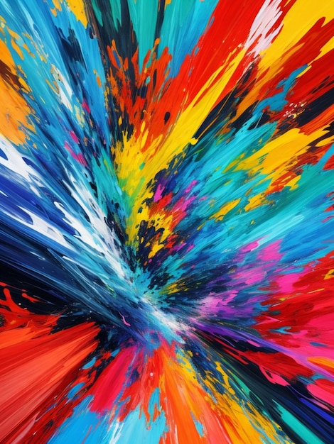 Elevate your background with a burst of creativity and color in this abstract art wallpaper