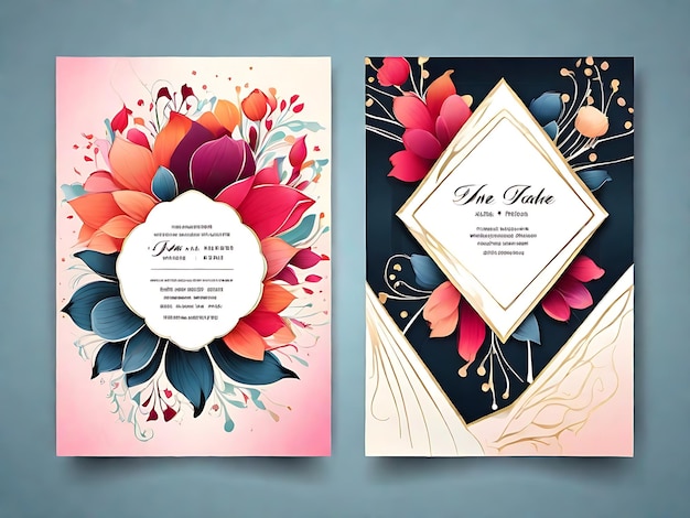 Elevate Your Event with Our Modern Invitation Flyer Template Abstract Design Perfection