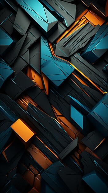 Elevate your screen with a mesmerizing 4K geometric abstract art wallpaper