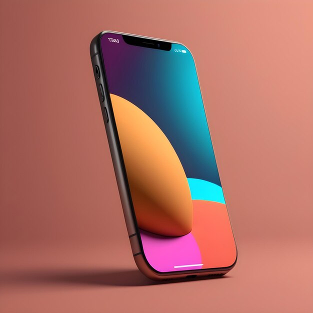 Photo elevate your tech game with this vibrant and stylish iphone mockup