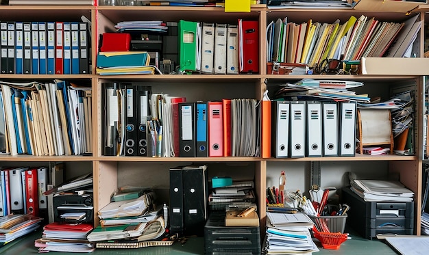 Elevated Perspective Office Shelves Overhead