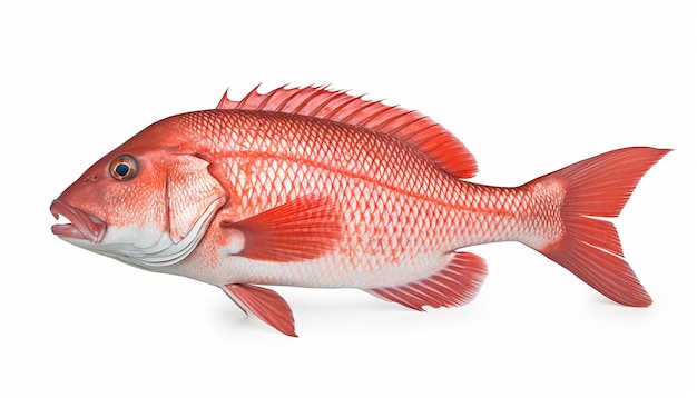 Elevated Side View of Red Snapper Fish