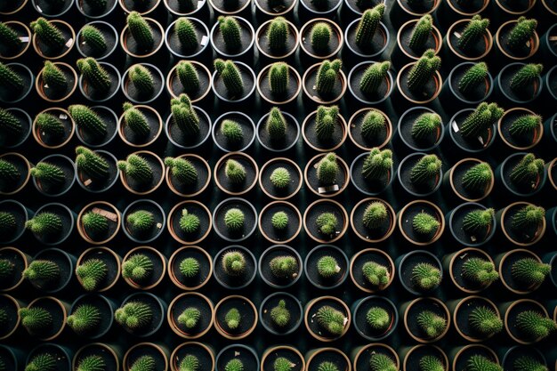 Foto una vista in alto di una pianta di cactus