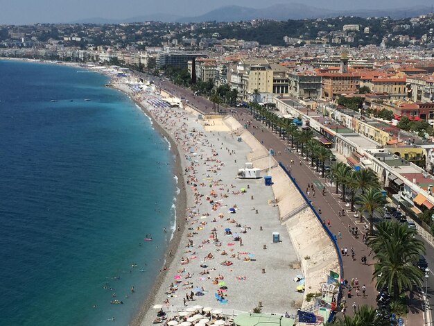 Elevated view of coastline