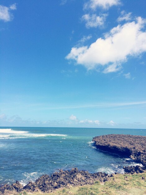 Elevated view of coastline