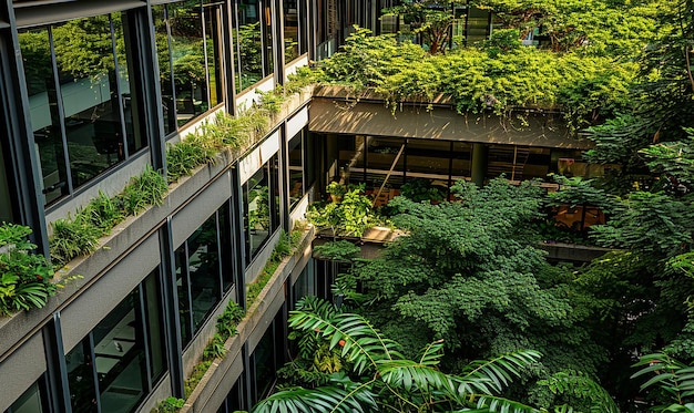 Elevated View of Office Building