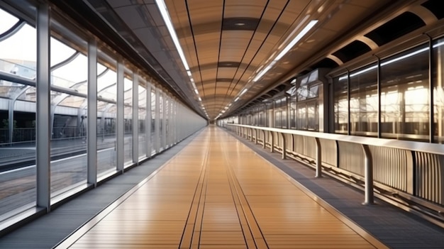 Elevated walkway at station copy space