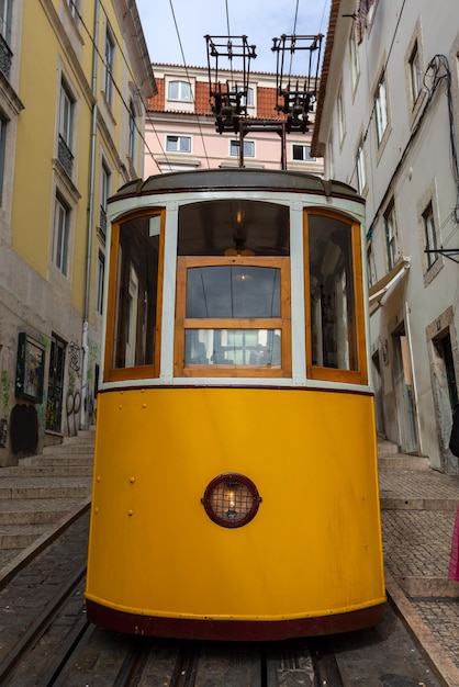 Foto ascensore da bica a lisbona portogallo