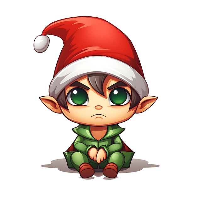 Photo elf christmas 3d character christmas fairy tale character elf 3d illustration merry christmas elf