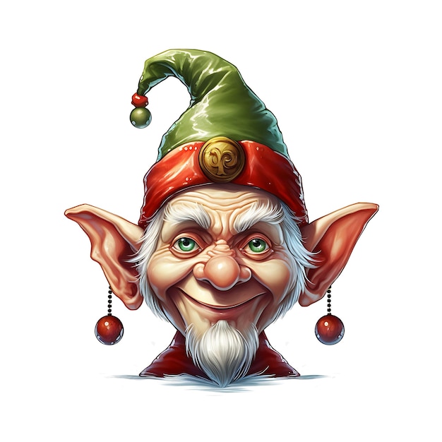 Elf christmas 3d character Christmas fairy tale character elf 3d illustration Merry Christmas Elf