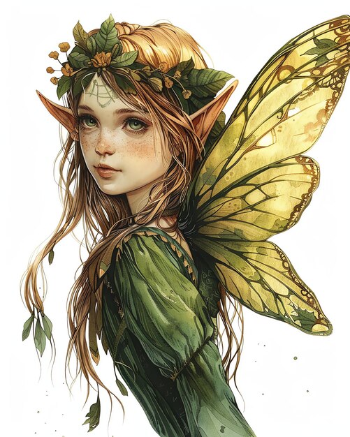 elf fairy watercolor