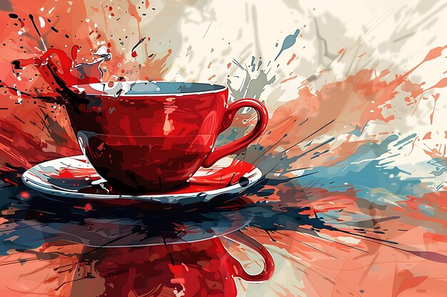 Elijah's Cup met textuur van gebroken glas Shattered Glass Col Illustration Trending Background Decor