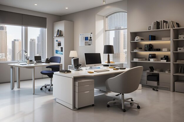 Elite work room with a small table