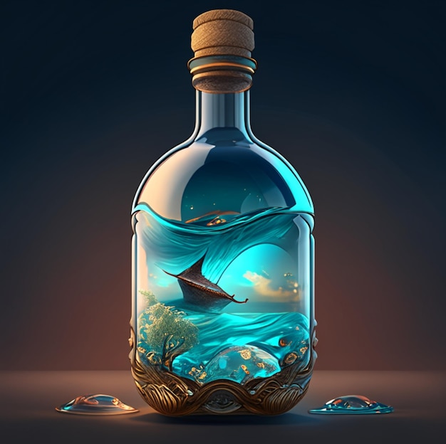 Premium AI Image | Elixir Bottle