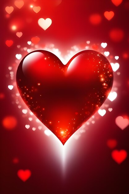 사랑의 엘리크시어 (Bokeh Heart Love Red Background)