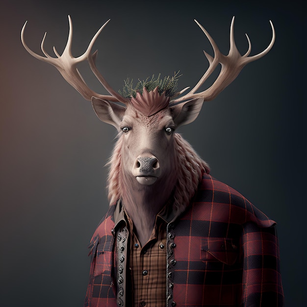 Elk in rock punk black metal rockstar ketting leren outfit
