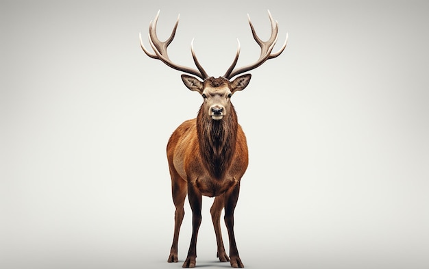 Photo elk on a white background
