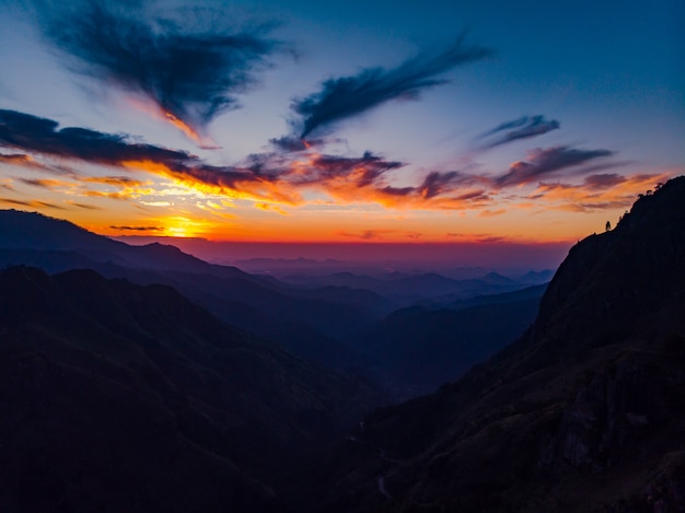 Ella rock sri lanka Dawn Asia Sky