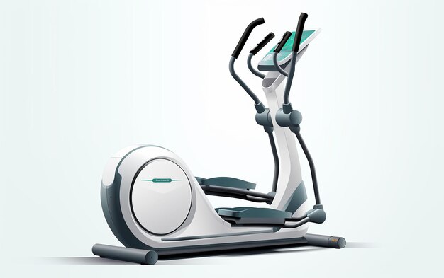 Elliptical Machine on a White Background