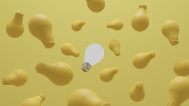 ellow light bulb background