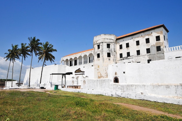 Photo elmina castle also called the castle of st george is located on the atlantic coast of ghana west of the capital accra it is a unesco world heritage site