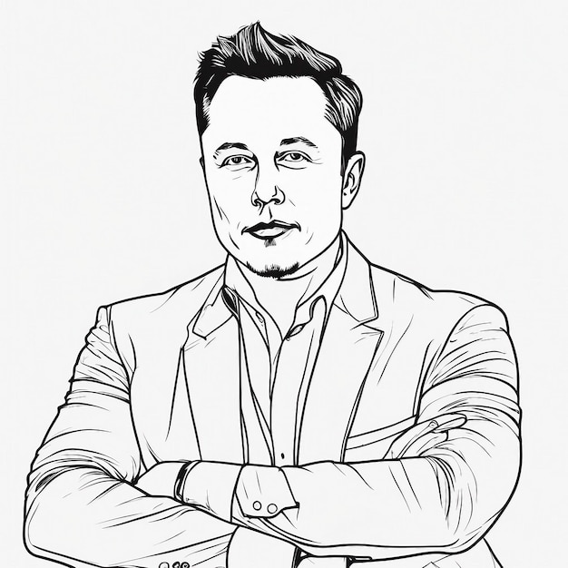 Elon Musk Drawing by Eva Back - Pixels