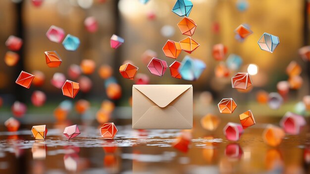 Email conceptual backgroundHD 8K wallpaper Stock Photographic Image