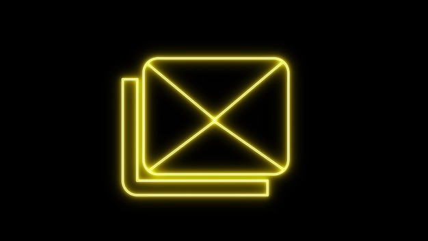 Photo email icon on a black background