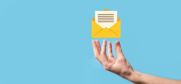 Email marketing and newsletter conceptContact us by newsletter email and protect your personal information from spam mail conceptScheme of direct sales in business List of clients for mailing
