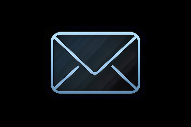 Email symbol on dark background