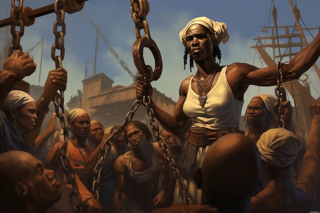 Emancipation's Legacy Global Day of Slave Trade Abolition Remembrance Generative Ai