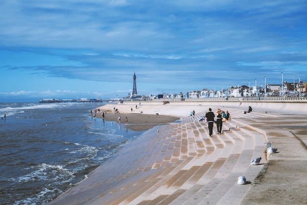 Embankment in Blackpool England August 2022