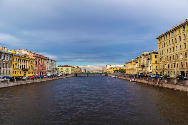 Embankment of the Fontanka River in St Petersburg