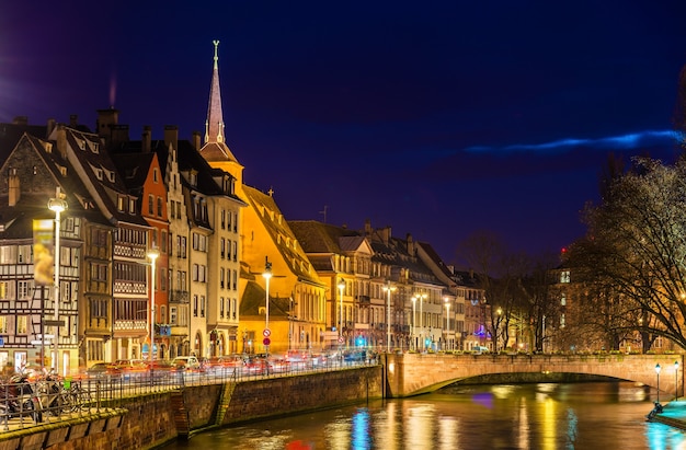 Embankment of the Ill river in Strasbourg - Alsace, France