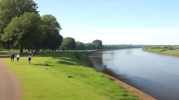 Photo embankment of the neman river