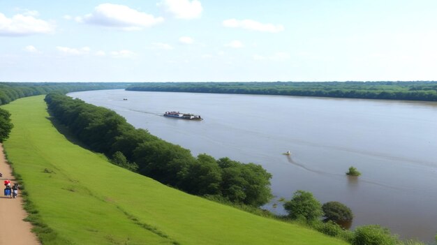 Photo embankment of the neman river