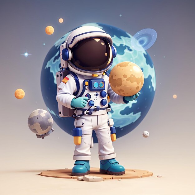 Embark on Cosmic Adventures Cute Astronauts and Space Explorations