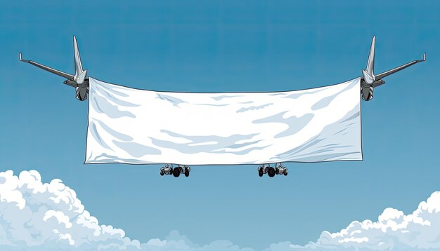 Foto parti per avventure di design con un aeroplano in tessuto bianco