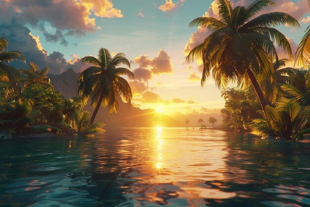 Photo embark on a journey to a tropical paradise where s generative ai