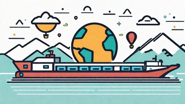 Premium AI Image  Embarking on Global Adventures
