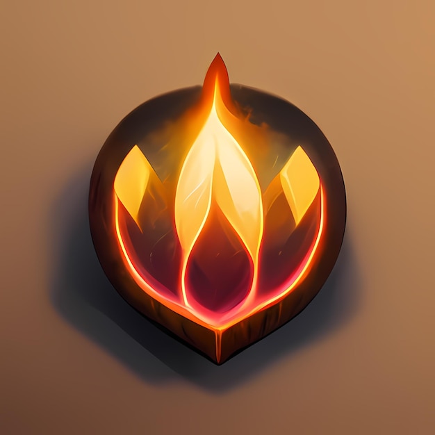 Emberstorm Eruption 4K Fire Spell Icon Bursting with Captivating Flames