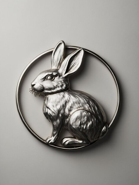 Emblem rabbit logo in circle