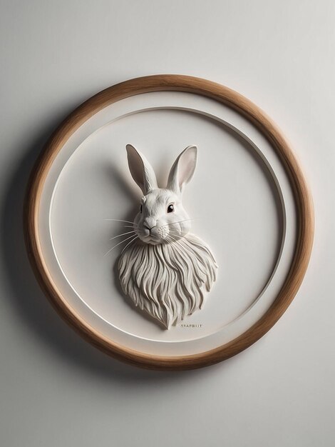 Emblem rabbit logo in circle