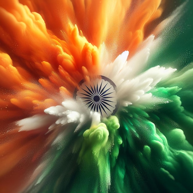 Foto l'emblema dell'unità il tricolore indiano