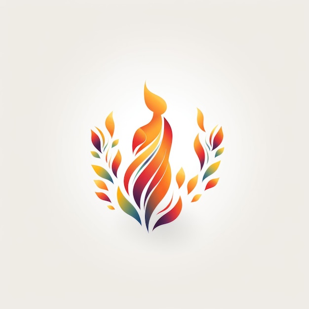 Фото Принять отличительный минималистский и современный плоский векторный логотип с теплыми заботливыми вибрациями на белой спине