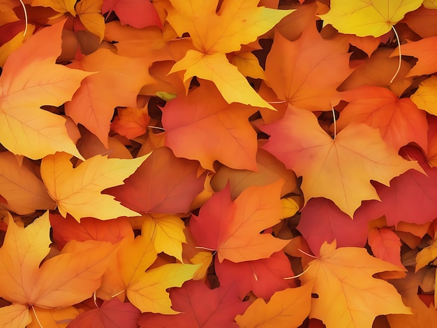 Embrace Autumn Magic Vibrant leaves in a beautiful fall display Perfect seasonal backdrop in vivid